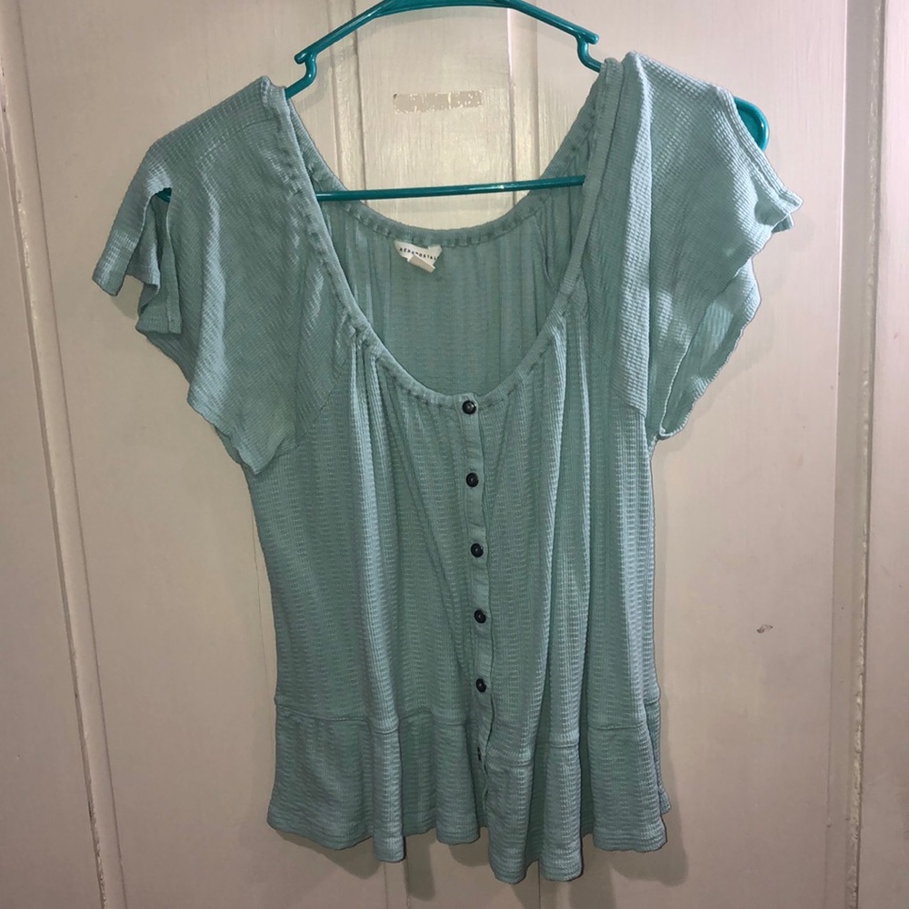 Teal Aeropostale blouse with buttons